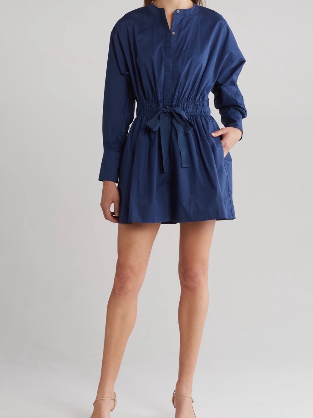 Rebecca Taylor poplin long sleeve romper